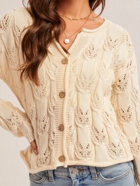 NWT Hem & Thread cram button down sweater
